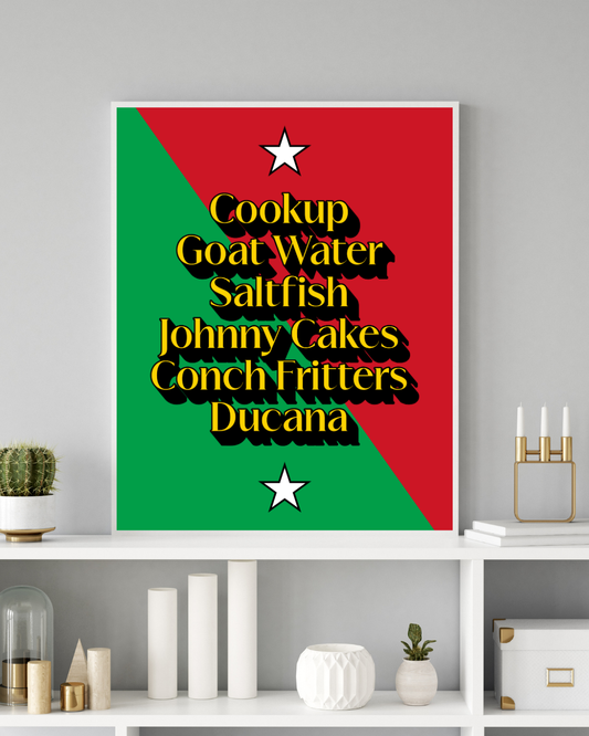 Foods of Saint Kitts and Nevis Poster Print