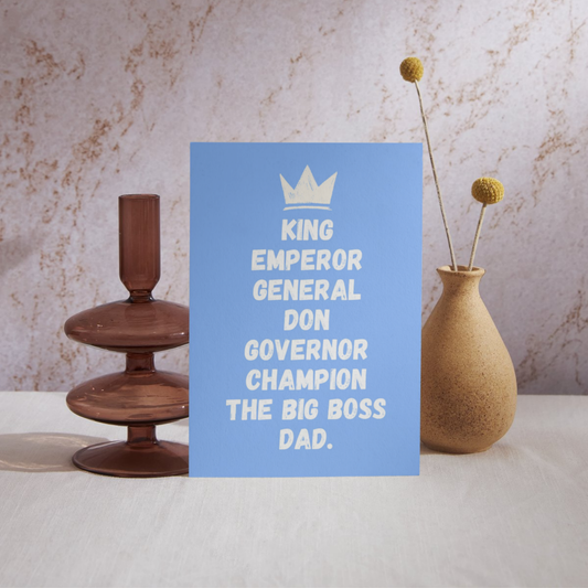 King. Don. Dad. | Caribbean Father’s Day Birthday Greeting Card