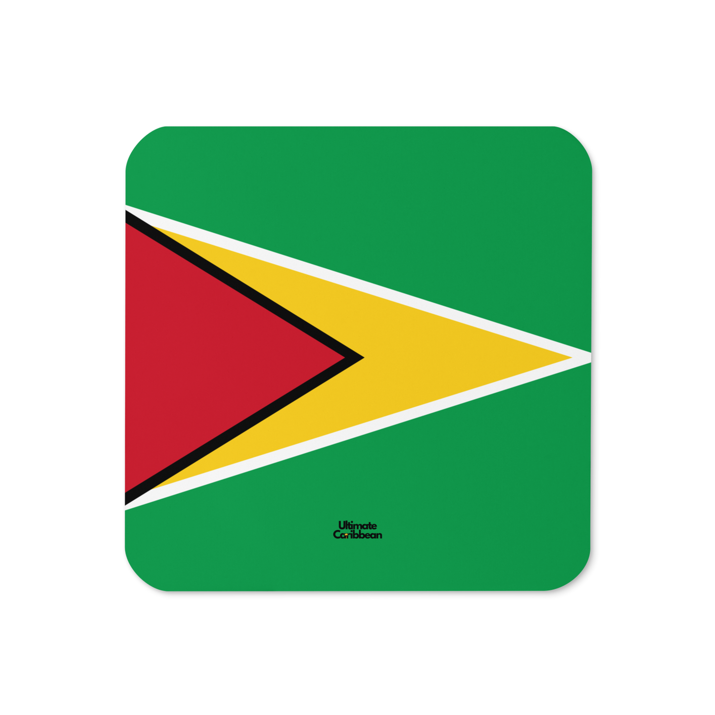 Guyana Flag Cork-back coaster