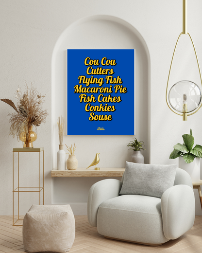 Foods of Barbados Poster Print