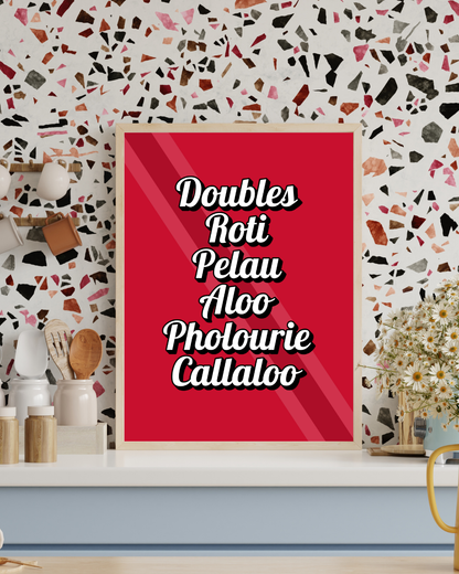 Foods of Trinidad & Tobago Poster Print