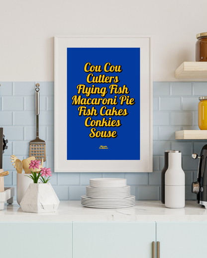Foods of Barbados Poster Print