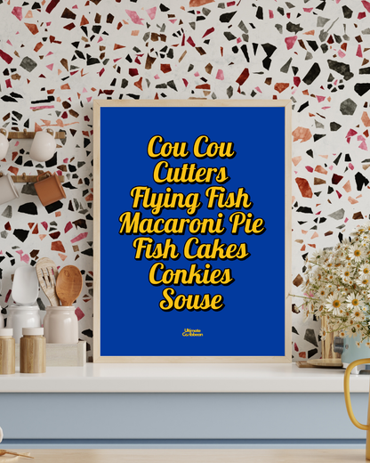 Foods of Barbados Poster Print