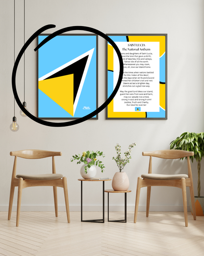 Saint Lucia Flag Poster Print