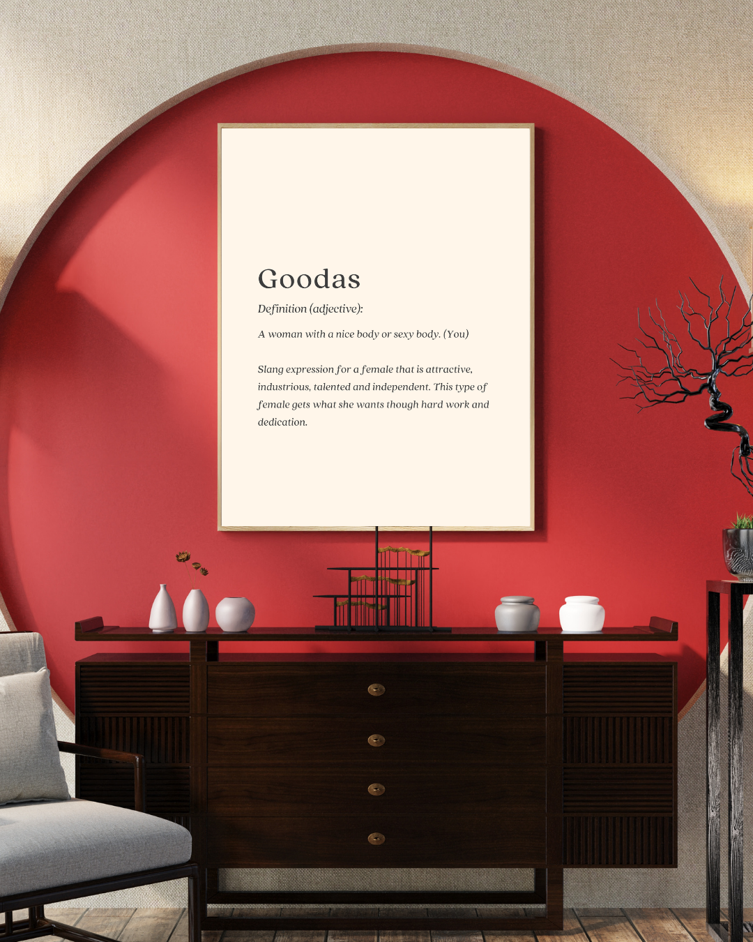 “Goodas” Definition Poster Print