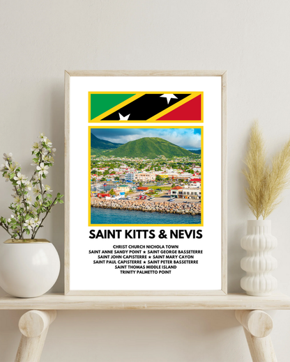 A window into Saint Kitts Poster Print