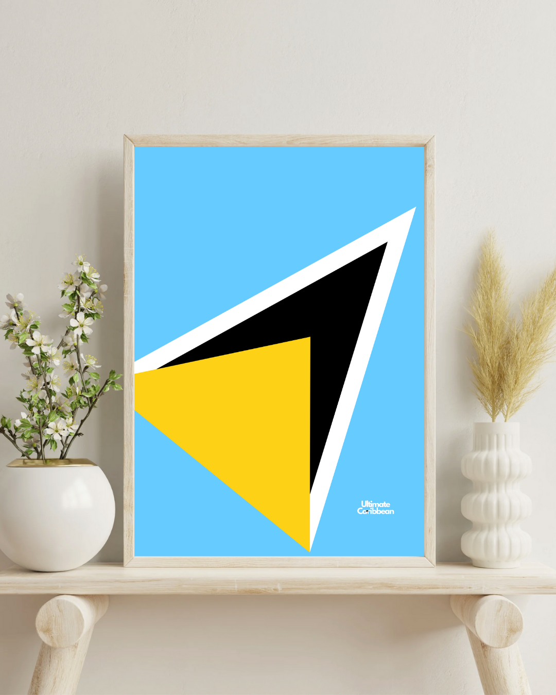 Saint Lucia Flag Poster Print