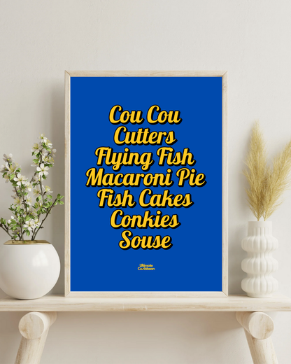 Foods of Barbados Poster Print