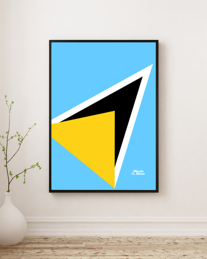 Saint Lucia Flag Poster Print