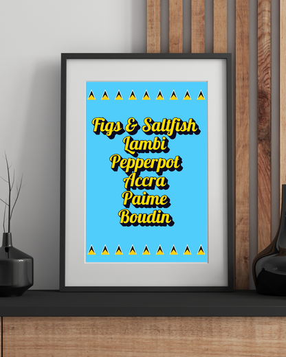 Foods of Saint Lucia Poster Print