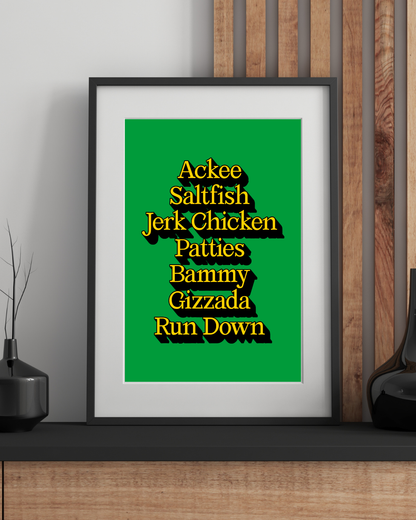 Foods of Jamaica Poster Print