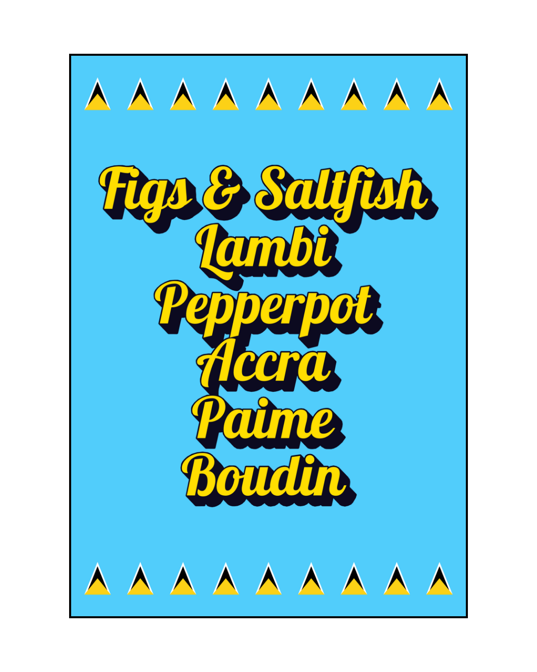 Foods of Saint Lucia Poster Print