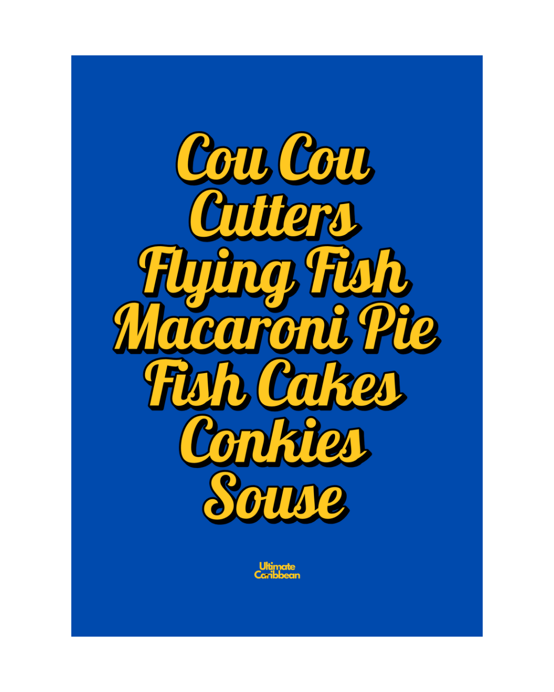 Foods of Barbados Poster Print