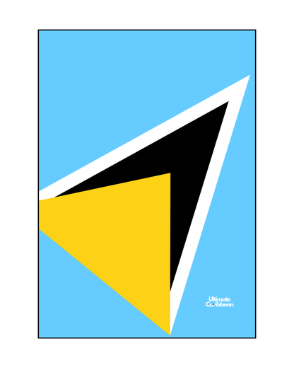 Saint Lucia Flag Poster Print