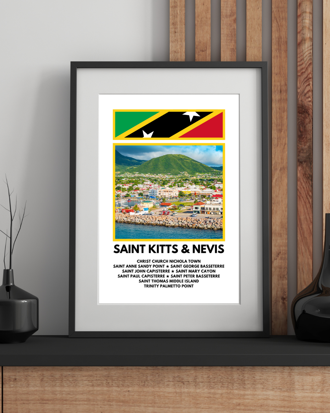 A window into Saint Kitts Poster Print