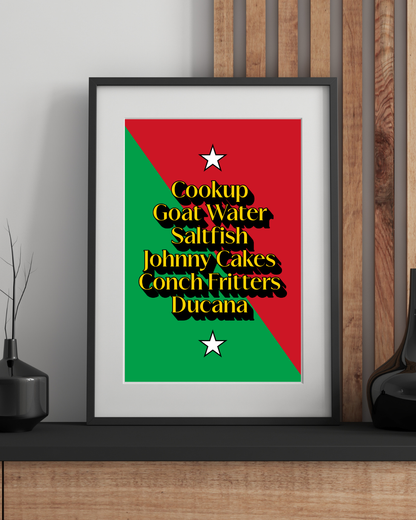 Foods of Saint Kitts and Nevis Poster Print