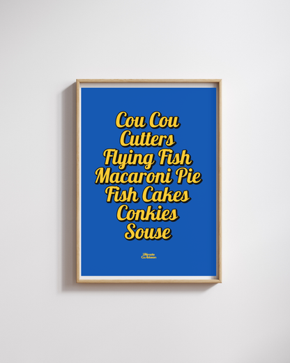 Foods of Barbados Poster Print