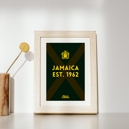 Jamaica Independence Poster in Black