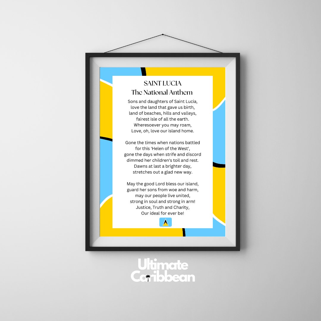 Saint Lucia National Anthem Poster