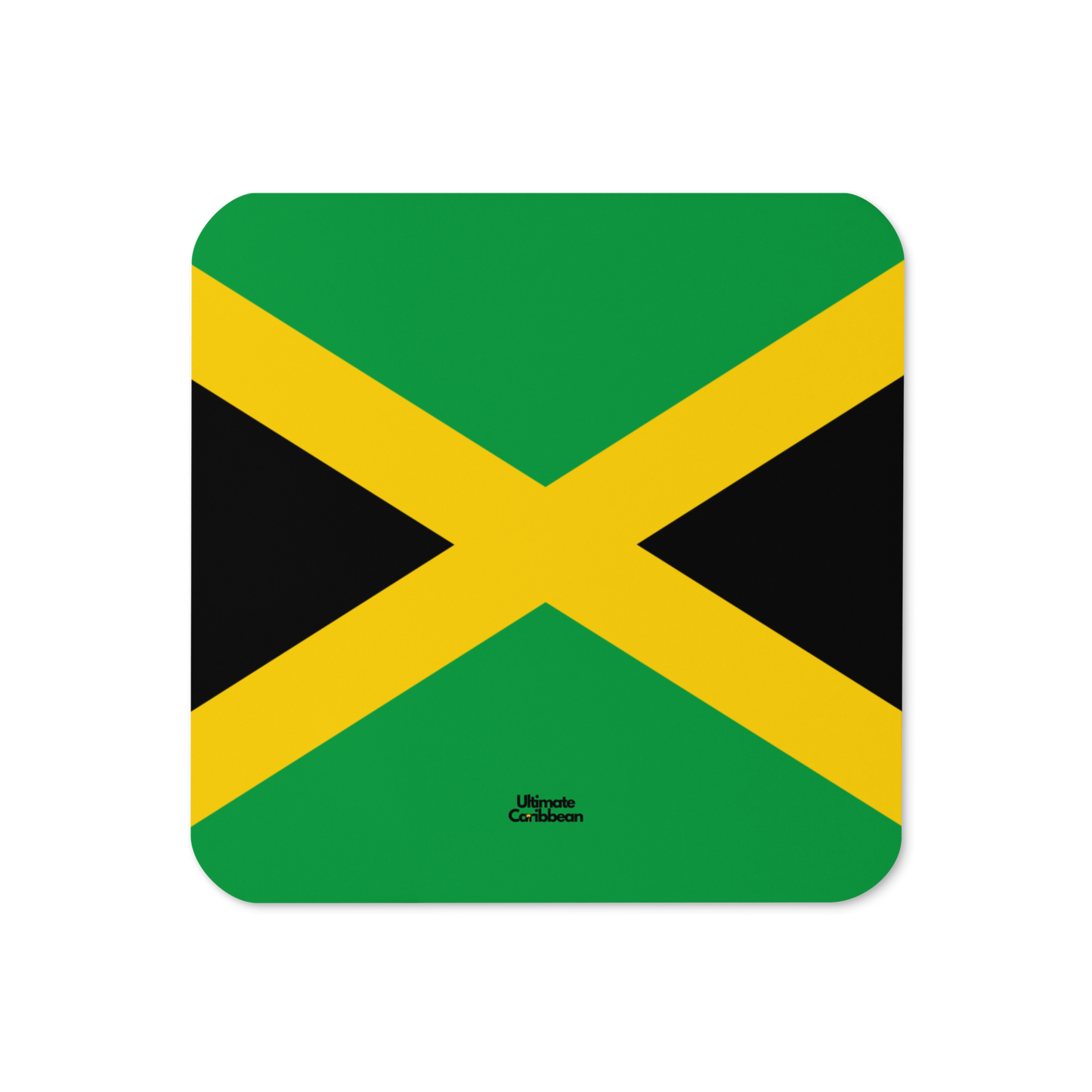 Jamaica Flag Cork-back coaster