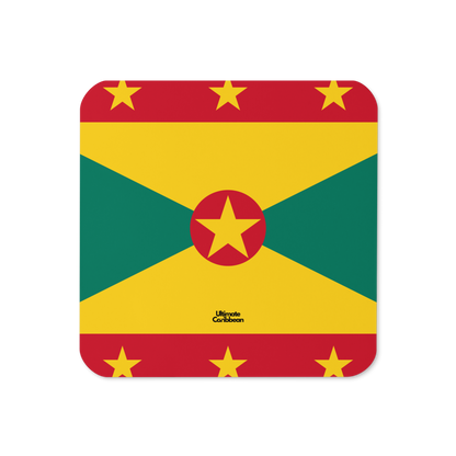 Grenada Flag Cork-back coaster