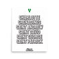 Saint Vincent and The Grenadines Parishes Poster in White