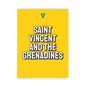 Saint Vincent and The Grenadines Bold Yellow Poster