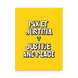 Saint Vincent and the Grenadines Justice and Peace Poster in Bold Yellow