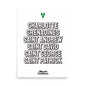 Saint Vincent and The Grenadines Parishes Poster in White