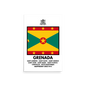 Grenada Flag and Parishes poster