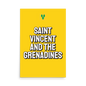 Saint Vincent and The Grenadines Bold Yellow Poster