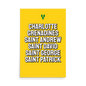 Saint Vincent and The Grenadines Parishes Poster in Bold Yellow