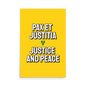 Saint Vincent and the Grenadines Justice and Peace Poster in Bold Yellow