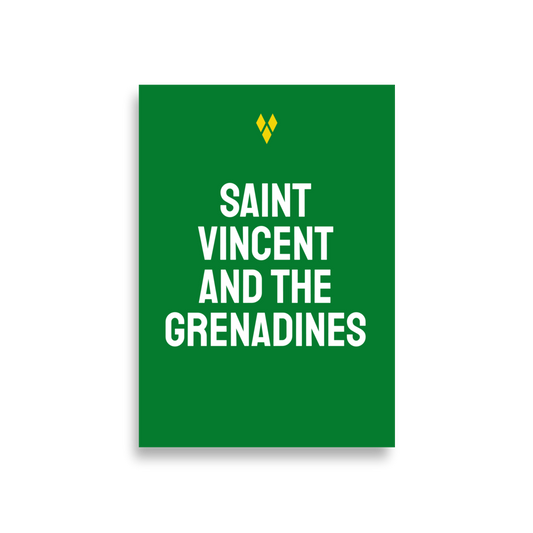 Saint Vincent and The Grenadines Bold Green Poster