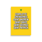 Saint Vincent and The Grenadines Parishes Poster in Bold Yellow