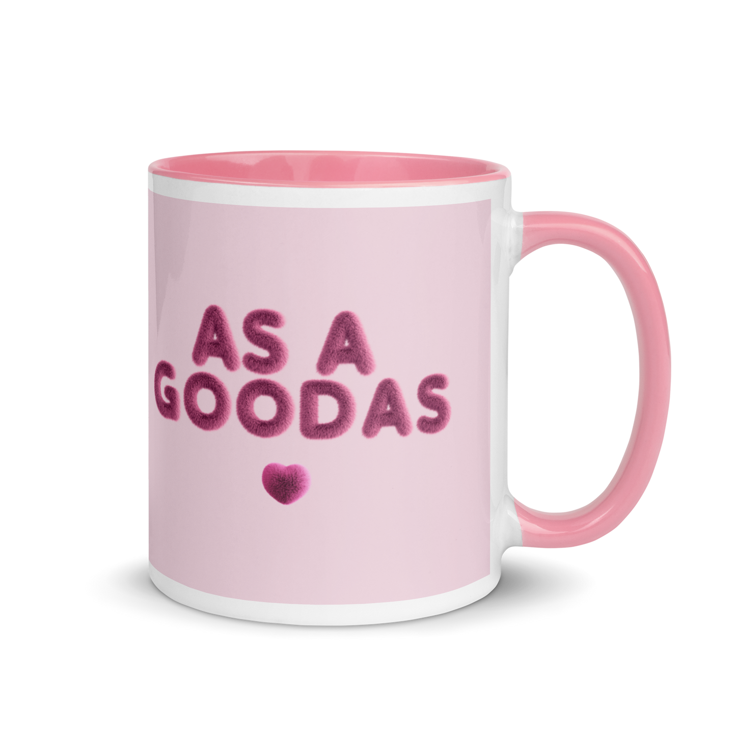 As a Goodas Pink & White Mug